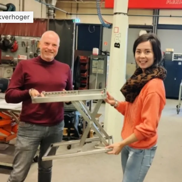 Charlotte Strijd met een ErgoCutter bij De Zuidhoek